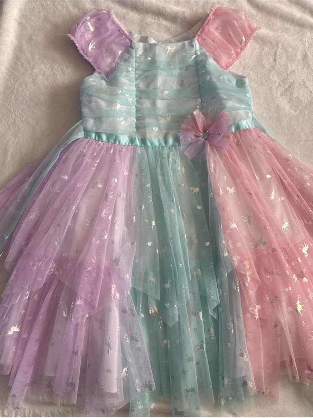 Jona Michelle Pastel Tulle Party Dress - Pink, Lavender & Mint